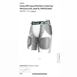 Men’s Cutters Rev Impact 5 pad Shorts Mens Mediu